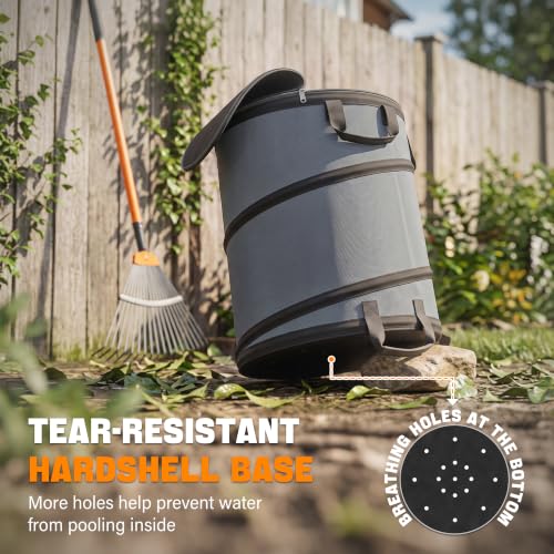 23Gallon Collapsible Pop Up Camping Trash Can with Hard - Image 4