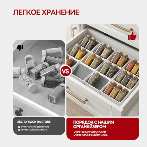 Small spice drawer organizer insert,2 pack - Image 4