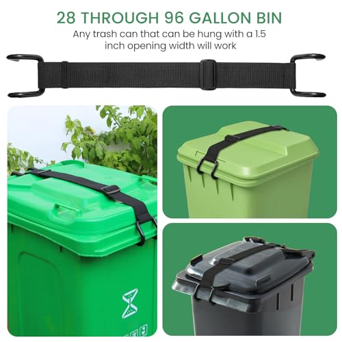 Trash Can Lid Lock Strap for Raccoons & Animals, 28-96 Gallon - Image 6