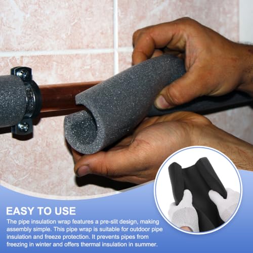 uxcell 1-7/8"(48mm) ID x 6.6Ft Pipe Insulation Foam Tube Black - Image 6