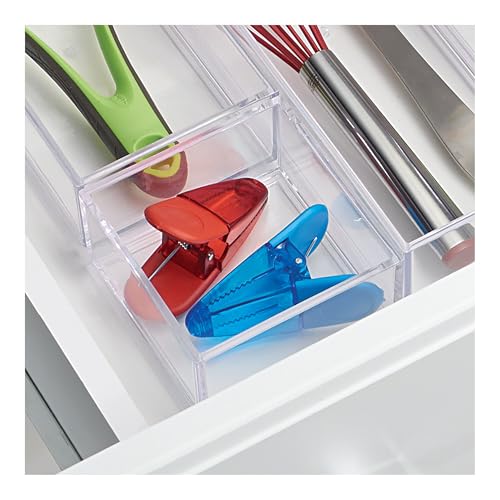 iDesign Clarity Plastic Drawer Organizer, Clear, X-S | All Products - Image 6