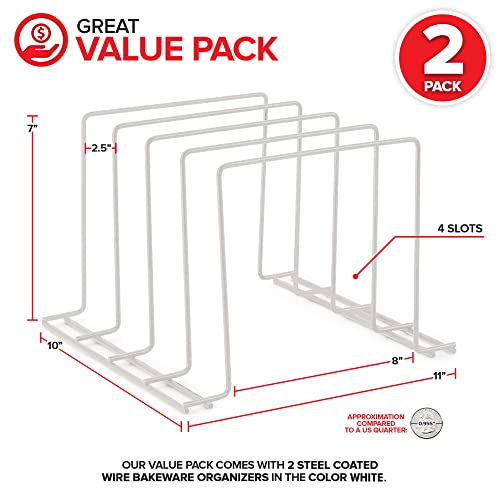 Stock Your Home Kitchen Cabinet Organizer, White (2 | All Products - Image 3