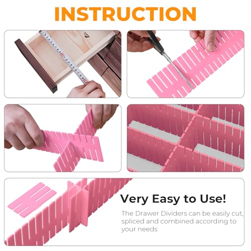 ALBAD Plastic Drawer Dividers Adjustable Drawer Organizer - Image 4