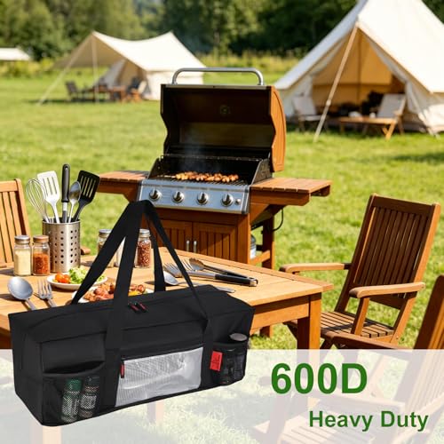 24" BBQ Tool Storage Bag with Pockets, Grill Tool | Home Organization - Image 3
