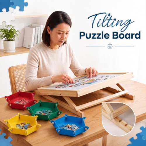 Small Tilting Puzzle Board, Natural, 15.75 x 11.81 Inches - Image 5