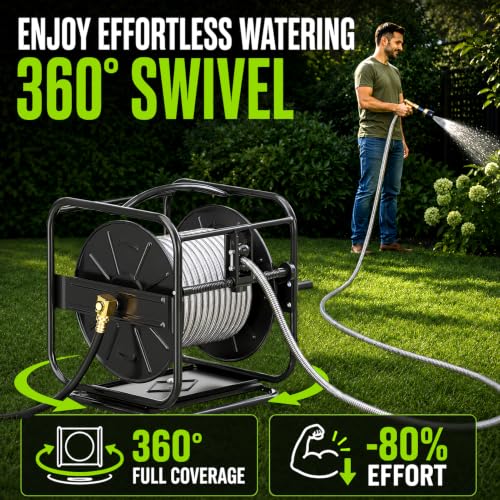 SPECILITE Garden Hose Reel holds 100-200 FT Hoses, Upgraded Guide - Image 4