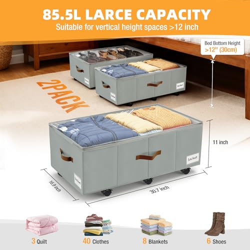 Under Bed Storage with Wheels, Dorm Room Organizer f | All Products - Image 4