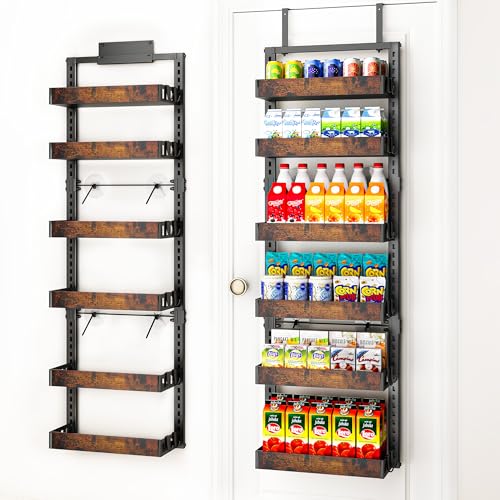 BUKFEN 6-Tier Over the Door Pantry Organizer, Adjust - Image 2