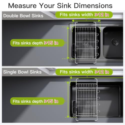 JASIWAY Dish Drying Rack in Sink, Dish Drainer with Cup - Image 4