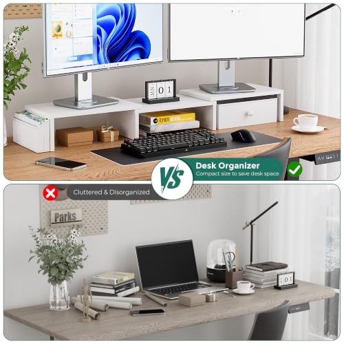 Dual Monitor Stand Riser, Adjustable Length & Swivel | All Products - Image 6