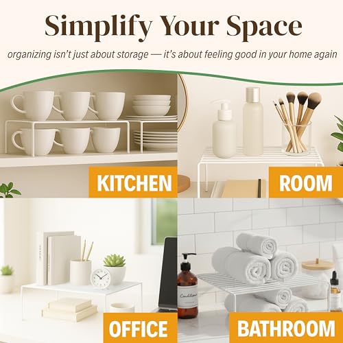 Evelots 2-Pack Wire Shelves, Cabinet Shelf Risers & Freezer - Image 7