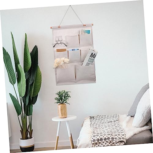 Hanging Storage Organizer Bag for Office Home Beige with Multi - Image 3