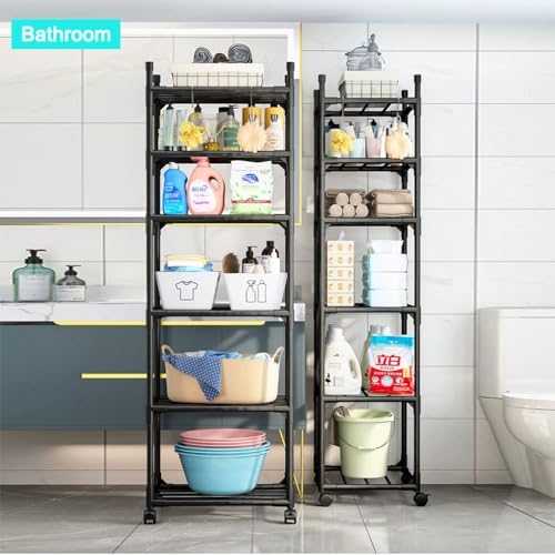 Black Shelving Unit, 42x 32 x 165 cm - Image 3