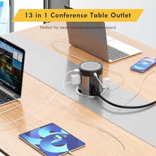 Kungfuking Pop Up Outlet for Countertop Kitchen, 15W Wireless - Image 7