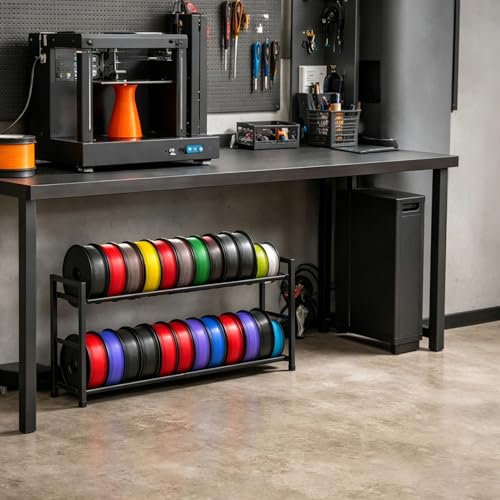VYES 3D Printer Filament Storage Rack, 2-Tier | Home Organization - Image 7