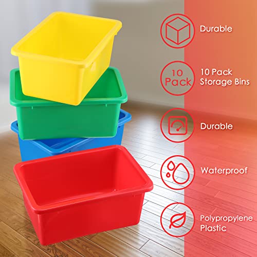 Tuanse 10 Pcs Plastic Cubby Storage Bins Toy Storage Bins - Image 6