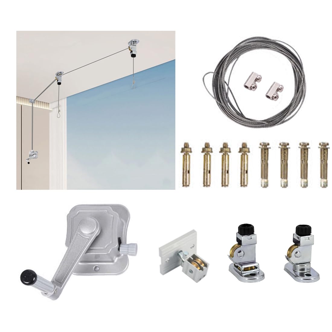 Plant Pulley Retractable Hanger Adjustable Heavy Duty | Garage Storage - Image 1
