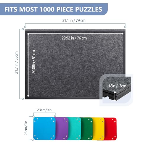 Tilting Jigsaw Puzzle Board with 2-in-1 Stand and Cover - Image 4