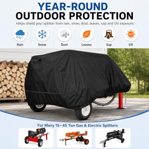 Log Splitter Cover 83" x 45" x 39" Waterproof Heavy Duty Outdoor - Image 5