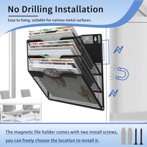 3-Tier Magnetic File Holder, No Drilling Installation File - Image 6