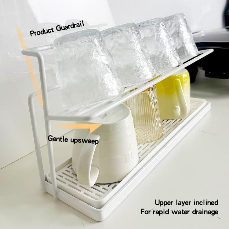 2-Tier Space-Saving Drain Rack with Removable Tray - Image 4