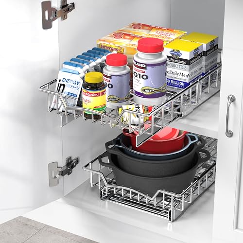 Simple Houseware Under Cabinet Pull Out Sliding Shelf Drawer - Image 6