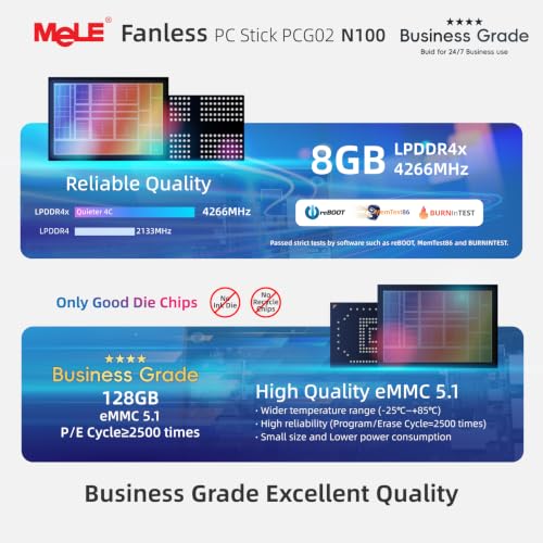 MeLE Business Grade PC Stick PCG02 Fanless Mini PC N100 8GB RAM - Image 5