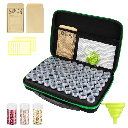 Seed Storage Organizer with 60 Bottles & Envelopes | Home Organization - Image 2