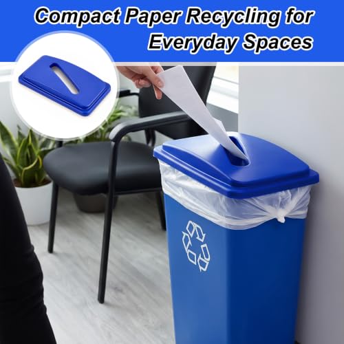 Maxdot 2 Pcs Recycle Bin Lids Paper Recycling, Blue - Image 5