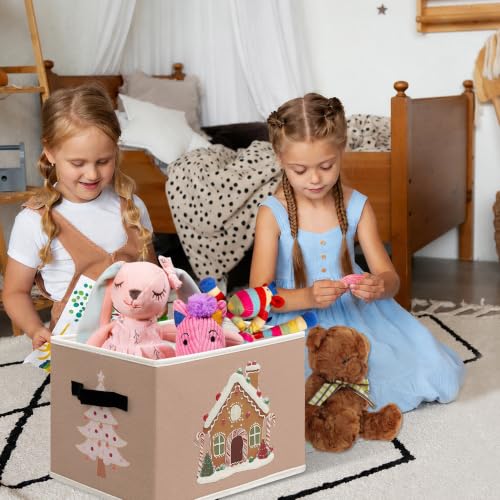 Christmas Gingerbread House Tree Storage Box Organizer Bins - Image 3