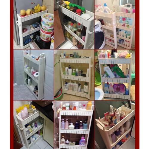 Slim Storage Organizer Cart Narrow Shelf Kitchen Bathroom - Image 8