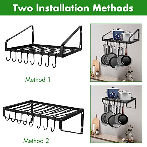 Felibeaco Hanging Pots & Pans Rack Wall Mounted, Pot Hangers - Image 4