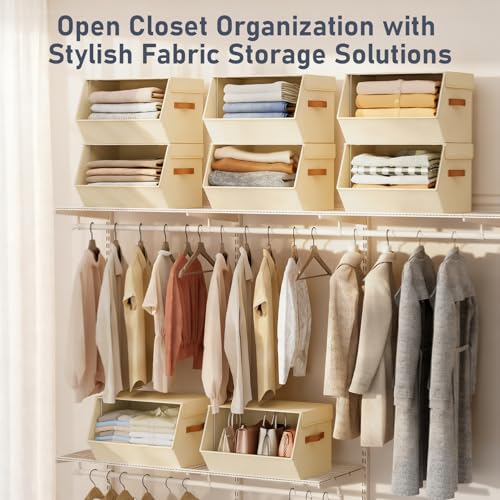 Stackable Closet Organizers and Storage Bins, Open Front Closet - Image 5