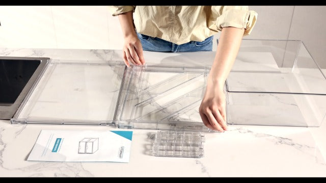 Vtopmart Clear Stackable Storage Drawers, 3 Pack Wide Organizer - Image 8
