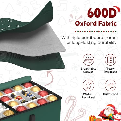 Christmas Ornament Storage Box with 8 Trays, Fits 128 - Image 7