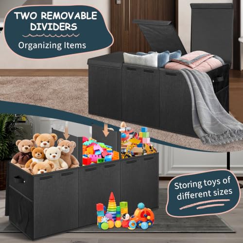 Extra Large Toy Box with Lids, Collapsible Storage Bin - Image 4