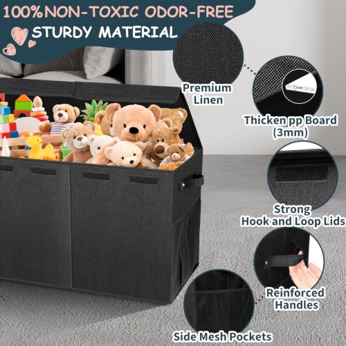 Extra Large Toy Box with Lids, Collapsible Storage Bin - Image 5