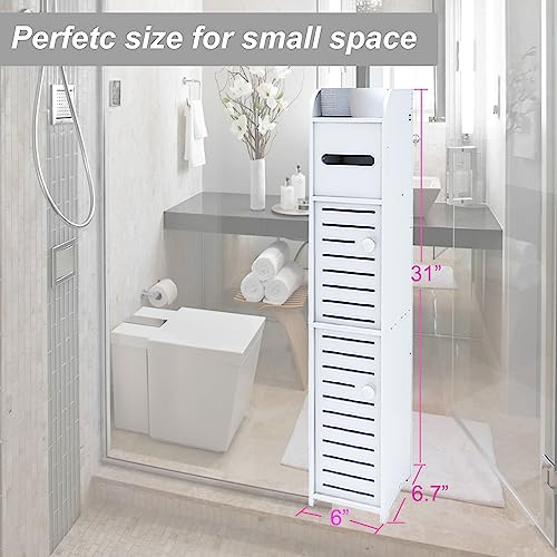 Small Bathroom Storage Cabinet, Over The Toilet Storage - Image 3