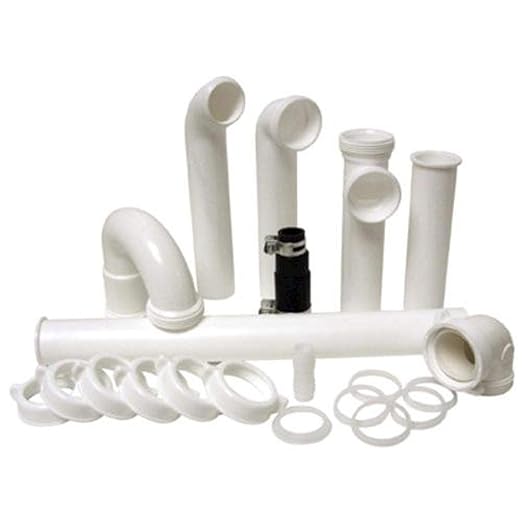 InSinkErator Garbage Disposal with Cord, Badger 1, 1/3 HP Continuous Feed & PF WaterWorks PF0989 Garbage Disposal Installation Kit, White