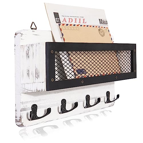 ADIIL Mail and Key Holder for Wall Decorative, Wooden Wall - Image 2