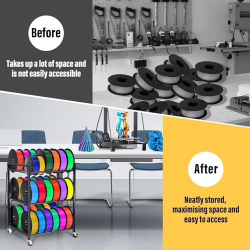 3D Printer Filament Storage Rack,Rolling Filament Spool - Image 6
