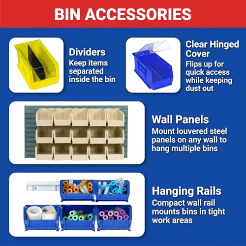 Quantum Storage QUS221 Heavy-Duty Stackable Plastic Storage Bins - Image 5