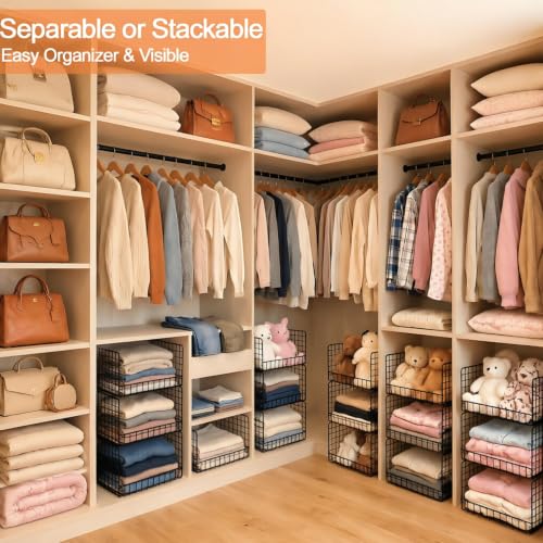 Stackable Closet Organizers and Storage, Closet Shelf - Image 5