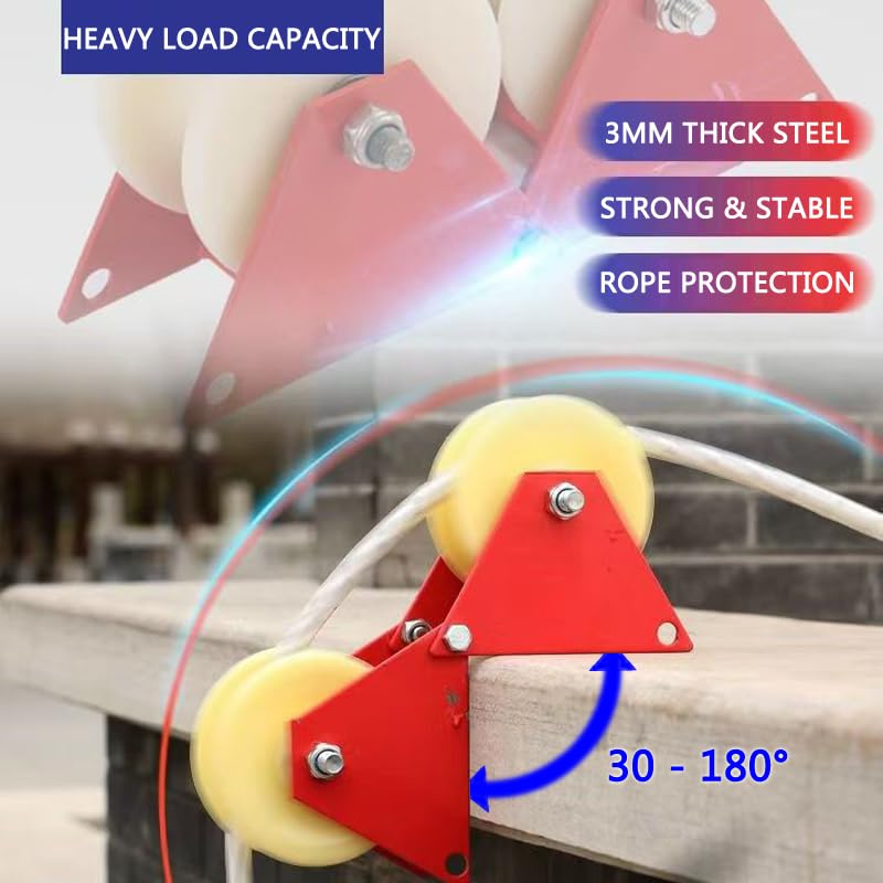 90 Degree Angle Lifting Pulley System Roof Top, Rope Block - Image 5