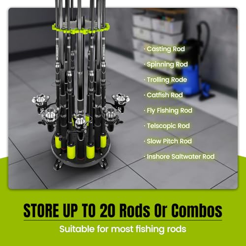Hikeen Fishing Rod Holder for Garage, Fishing Pole Holders - Image 7