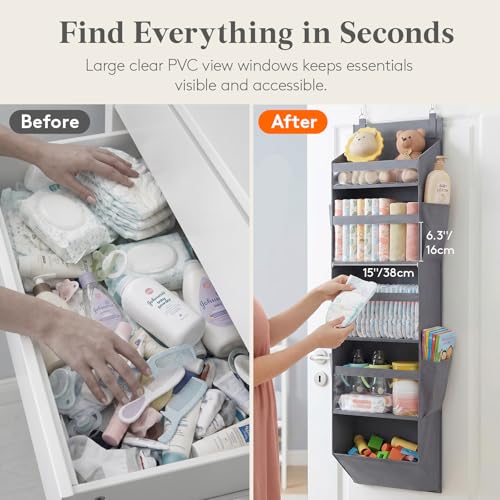 Lifewit 1 Pack Over the Door Organizer 5 Section Hanging Storage - Image 4