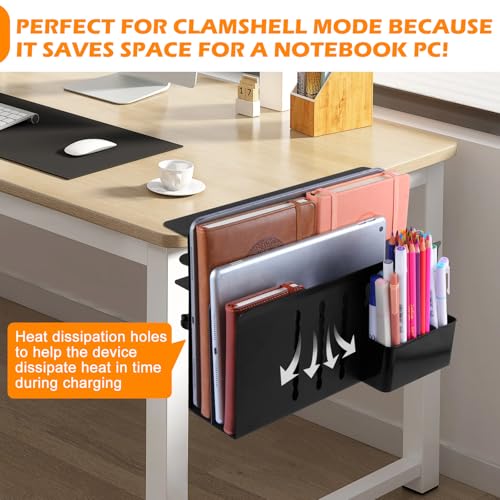 Desk Side Storage, 2 Tier Steel Hanging Organizer - Image 4