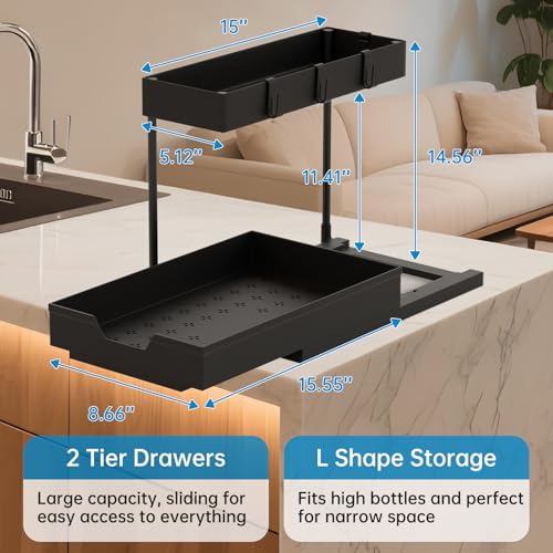 NATURE'S SOURCE 2 Pack Under Sink Organizer 2 Tier S | All Products - Image 3