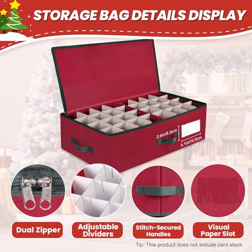 BlessedSeason Christmas Ornament Storage Box -Stores Up - Image 4