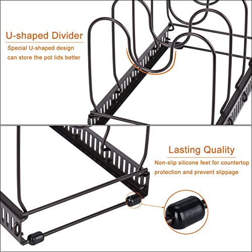 Toplife Pots and Pans Organizer Rack for Cabinet and Countertop - Image 6
